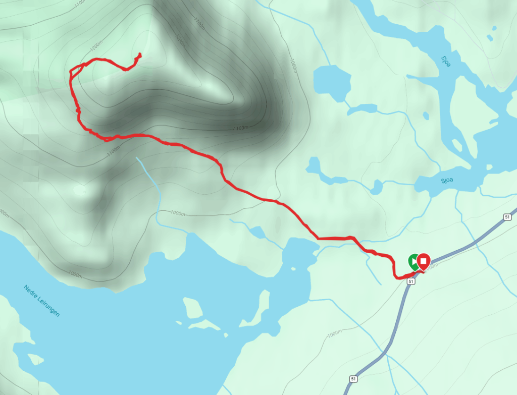 Gjendehøe karta